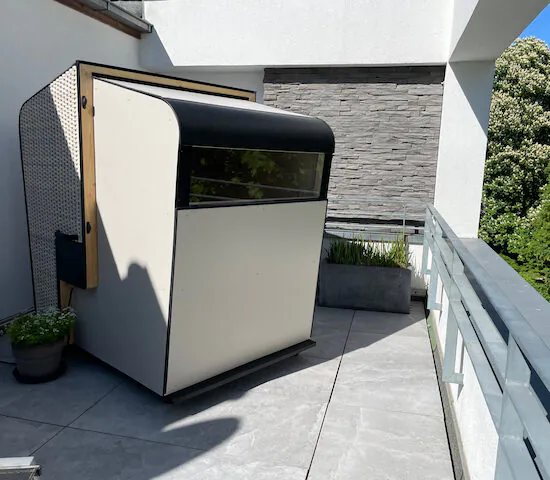 Leipzig, korbsauna, Dachterrasse, ausprobieren