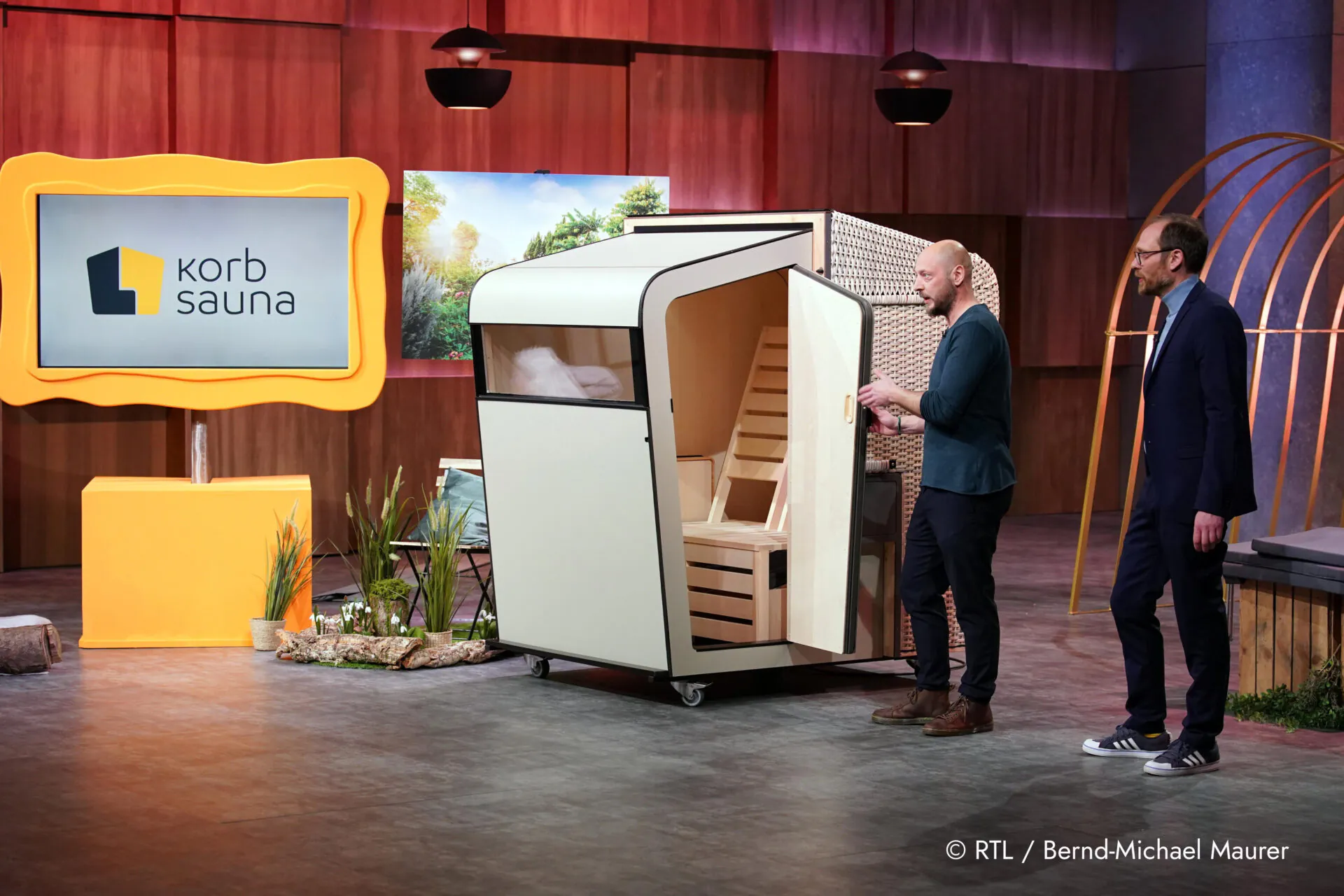 korbsauna, Die Höhle der Löwen